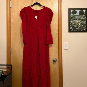 J. Crew Drapey puff-sleeve dress (NWT)